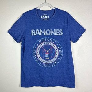RAMONES T Shirt Blue Large L